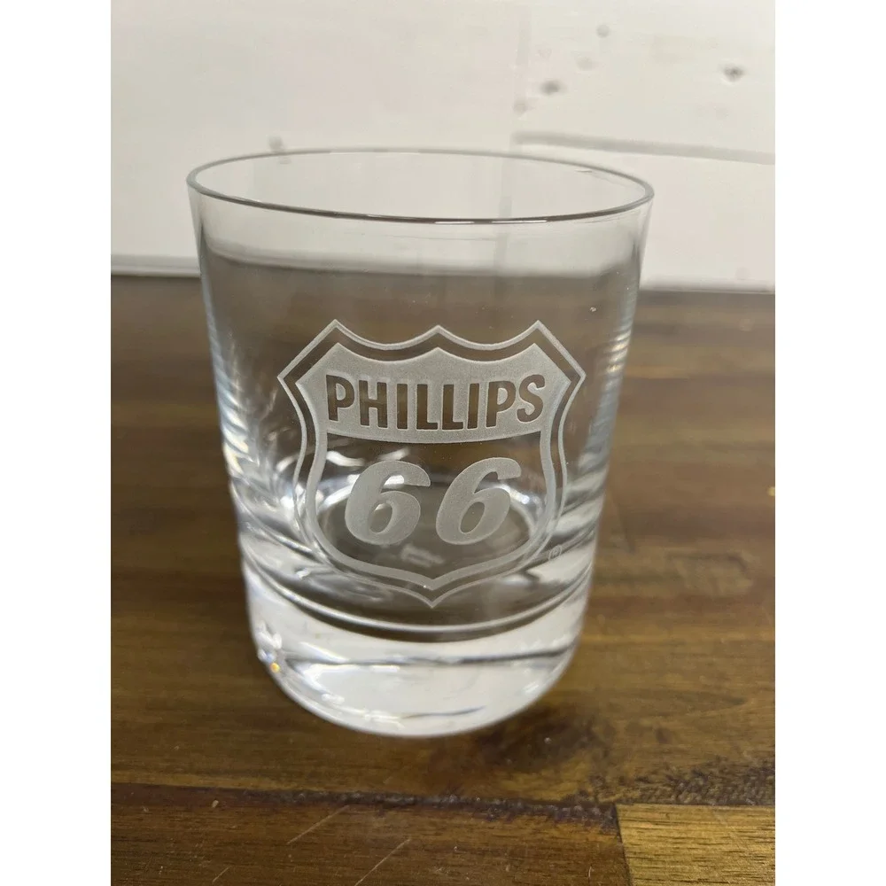 Stölzle Lausitz‎ Phillips 66 Etched Whiskey Glasses New York Bar Set of 6 14.5oz